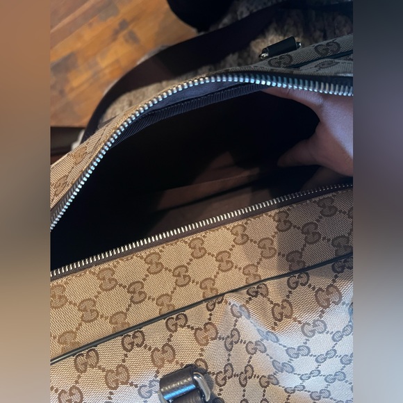 Unisex Gucci Luggage GG Guccissiama Monogram Canvas Carry On Duffle Travel Bag - Picture 12 of 16